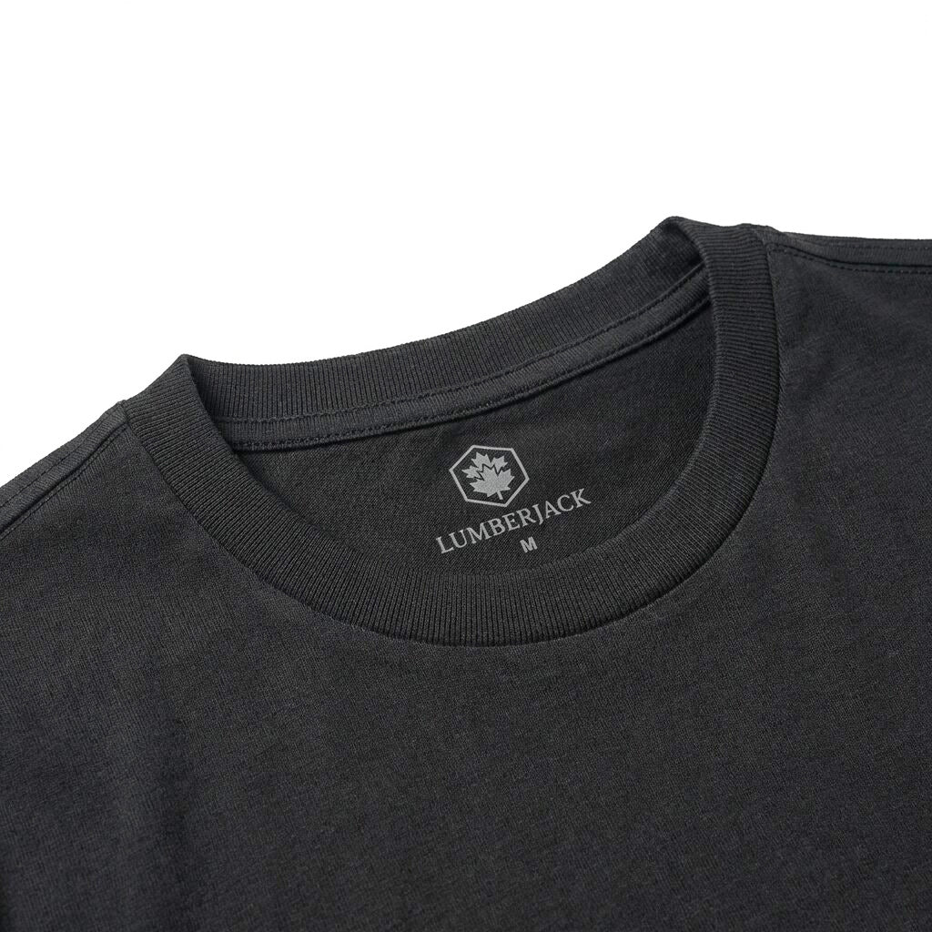 LUMBERJACK MEN TEE EST 1979 BIG LOGO BLACK - LBJ27010-DGY