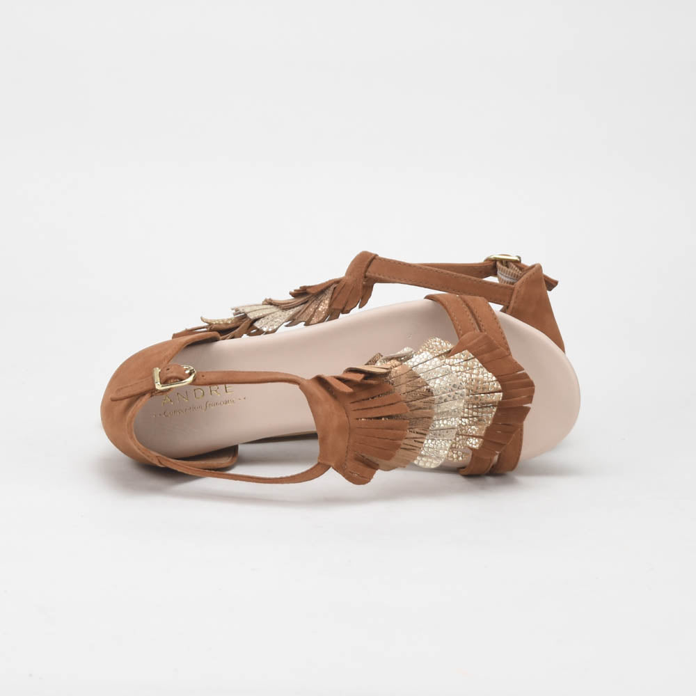 ANDRÉ SANDALES FEMME BRIANA DAIM MARRON - 52321630637