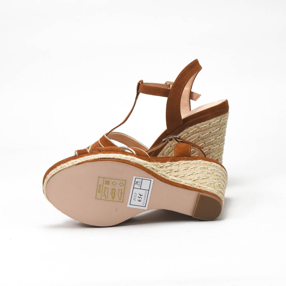 ANDRÉ SANDALES FEMME JULY CUIR MARRON - 52314689623