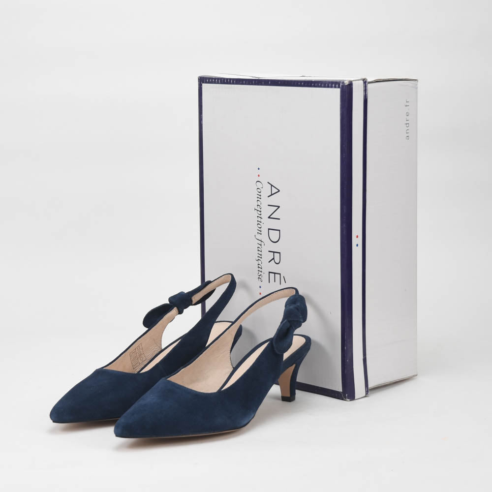 ANDRÉ ESCARPINS FEMME CLARIA BLEU MARINE - 52134435410