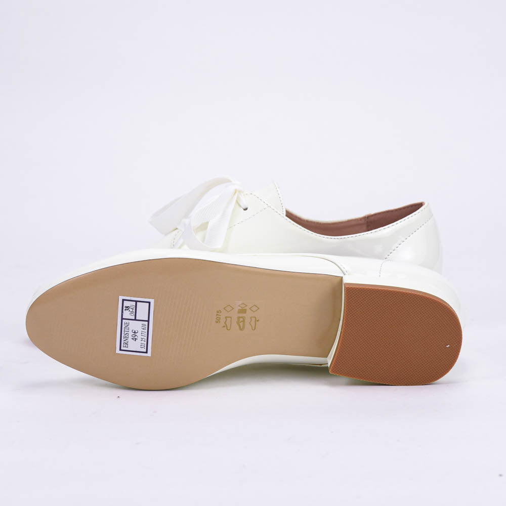 ANDRÉ DERBY FEMME ERNESTINE CUIR BLANC - 52125371610