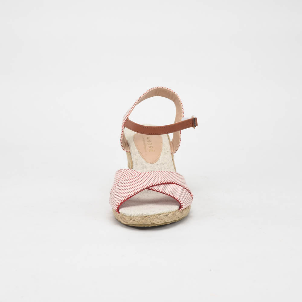 ANDRÉ SANDALES FEMME PAULETTA TEXTILE ROUGE - 52314788600