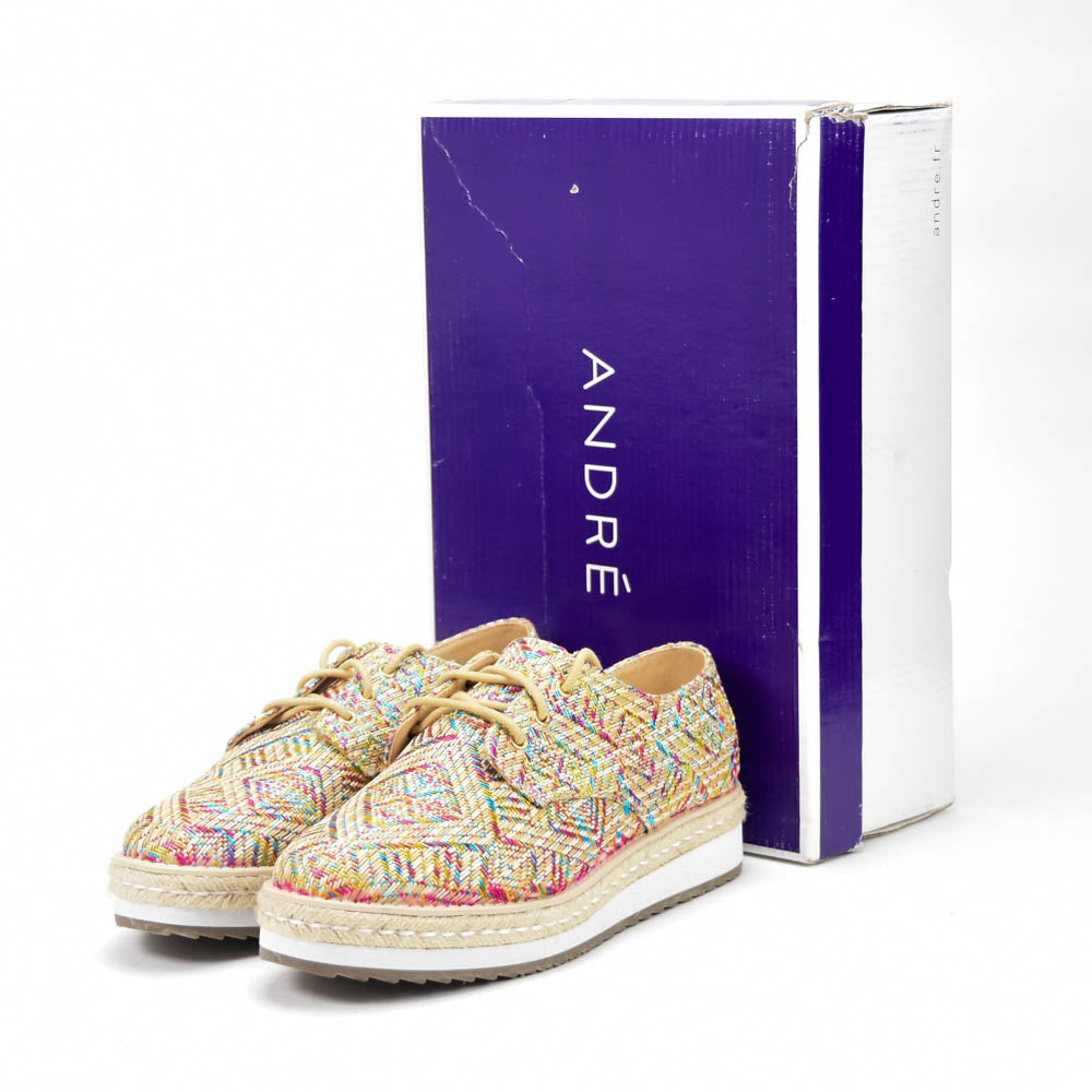 ANDRÉ ESPADRILLES FEMME HARMONICA TEXTILE BEIGE - 52125674243