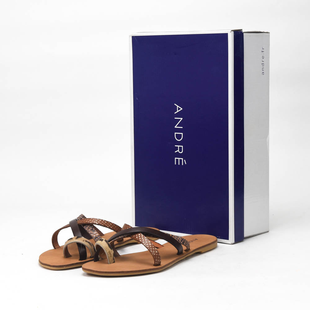 ANDRÉ MULES FEMME RYE MARRON - 52321201425