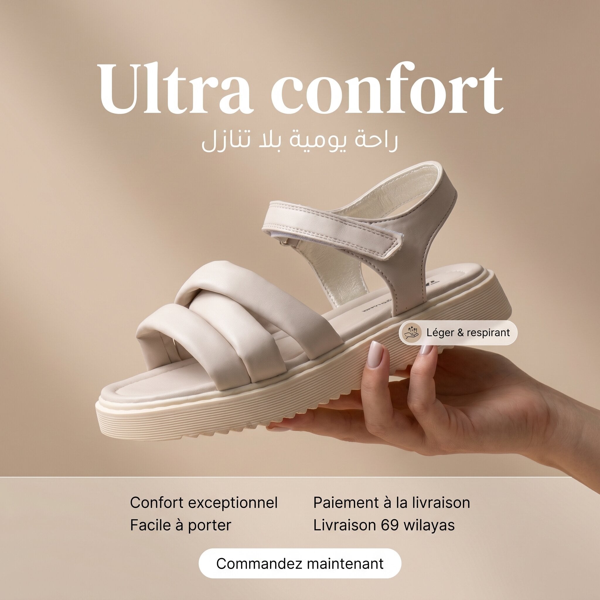 Safety Jogger Sandales Jeune Fille Beige - 611380-BEI