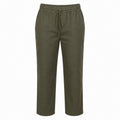Départ Homme Pantalon en Lin Vert Khaki - MG191-G21-000871