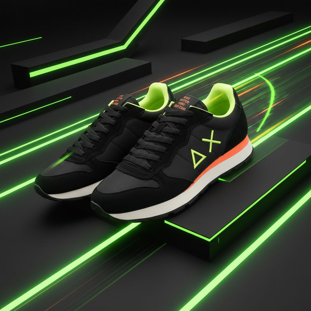 BASKET SUN68 TOM FLUO 11 NERO - Z44102-11