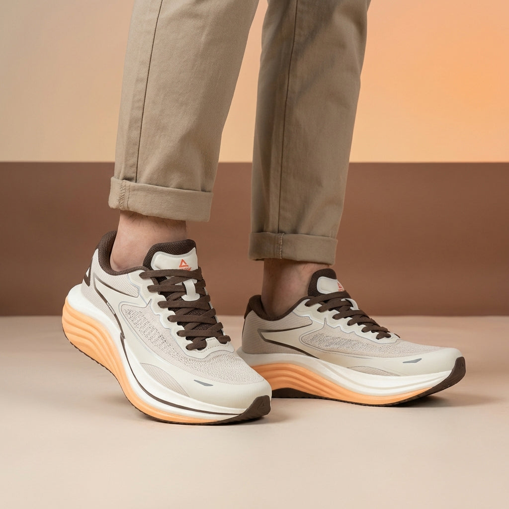 Peak Tiachi Sports Shoes Off White/Brown - EXT53227H-Z491