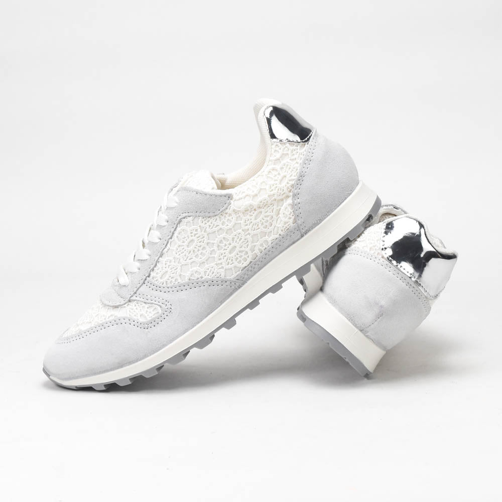ANDRÉ BASKETS FEMME SONG CUIR BLANC - 52149382404