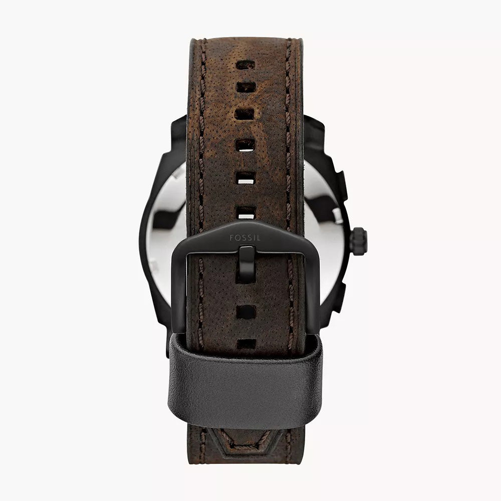 Montre FOSSIL Machine chronographe en cuir Brun - FS4656