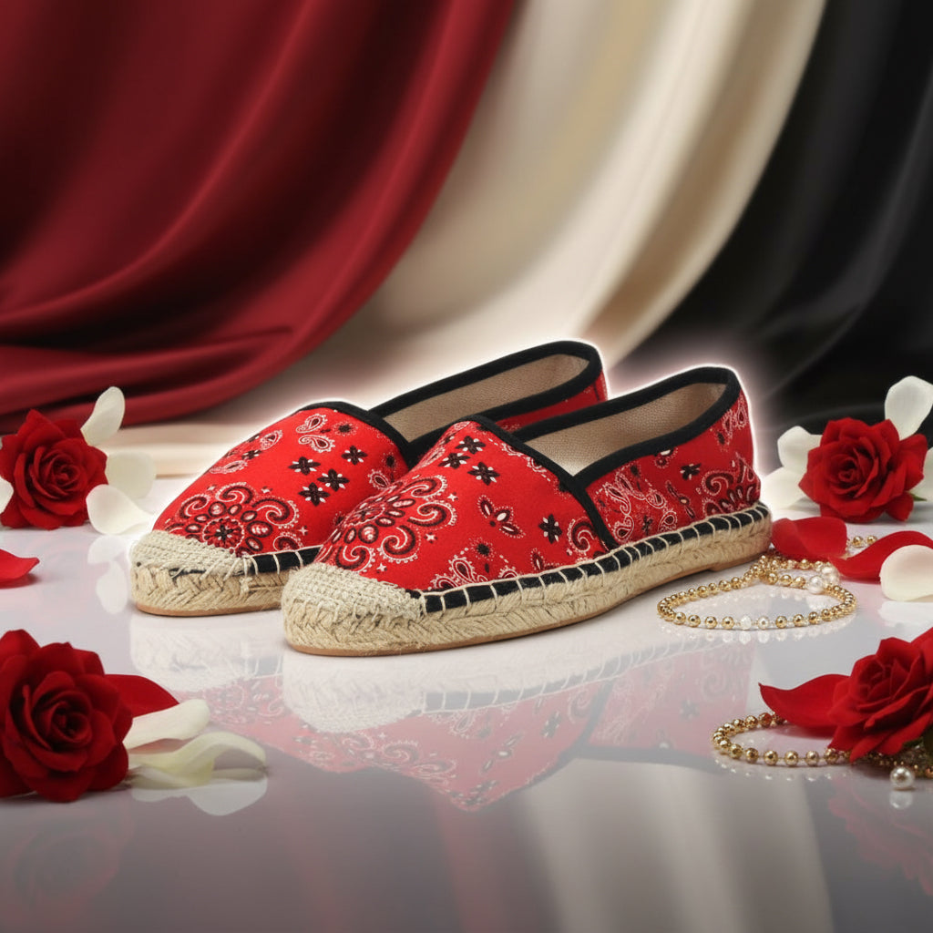 ANDRÉ ESPADRILLES FEMME HADRIANA TEXTILE ROUGE - 52357781602