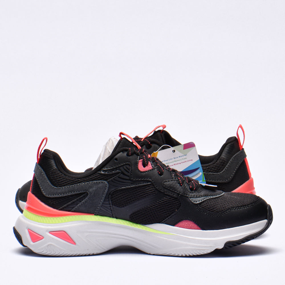 SKECHERS ENERGY RACER-EMBRACE HER BLACK/CORAL - 149370/BKCL