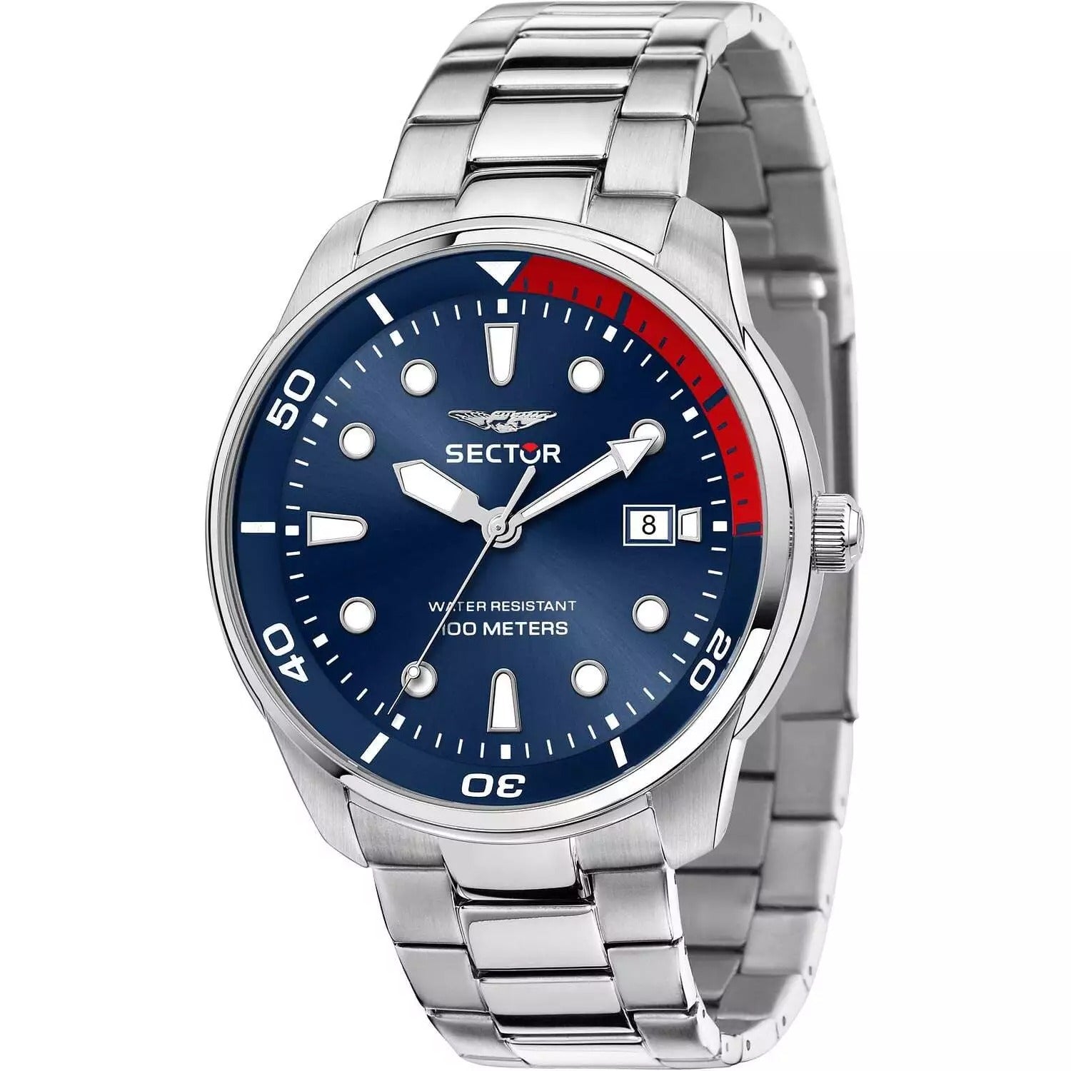 Montre Homme SECTOR Oversize R3253102029 - Acier Inoxydable Bleu, Quartz, Étanche 100M - R3253102029
