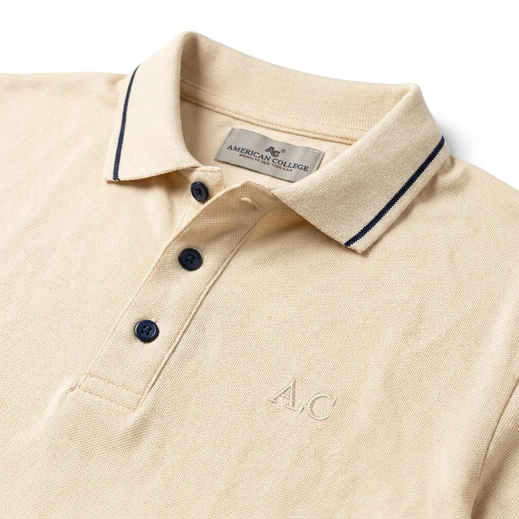 American College t-shirt pour Homme - AC542-BEIGE