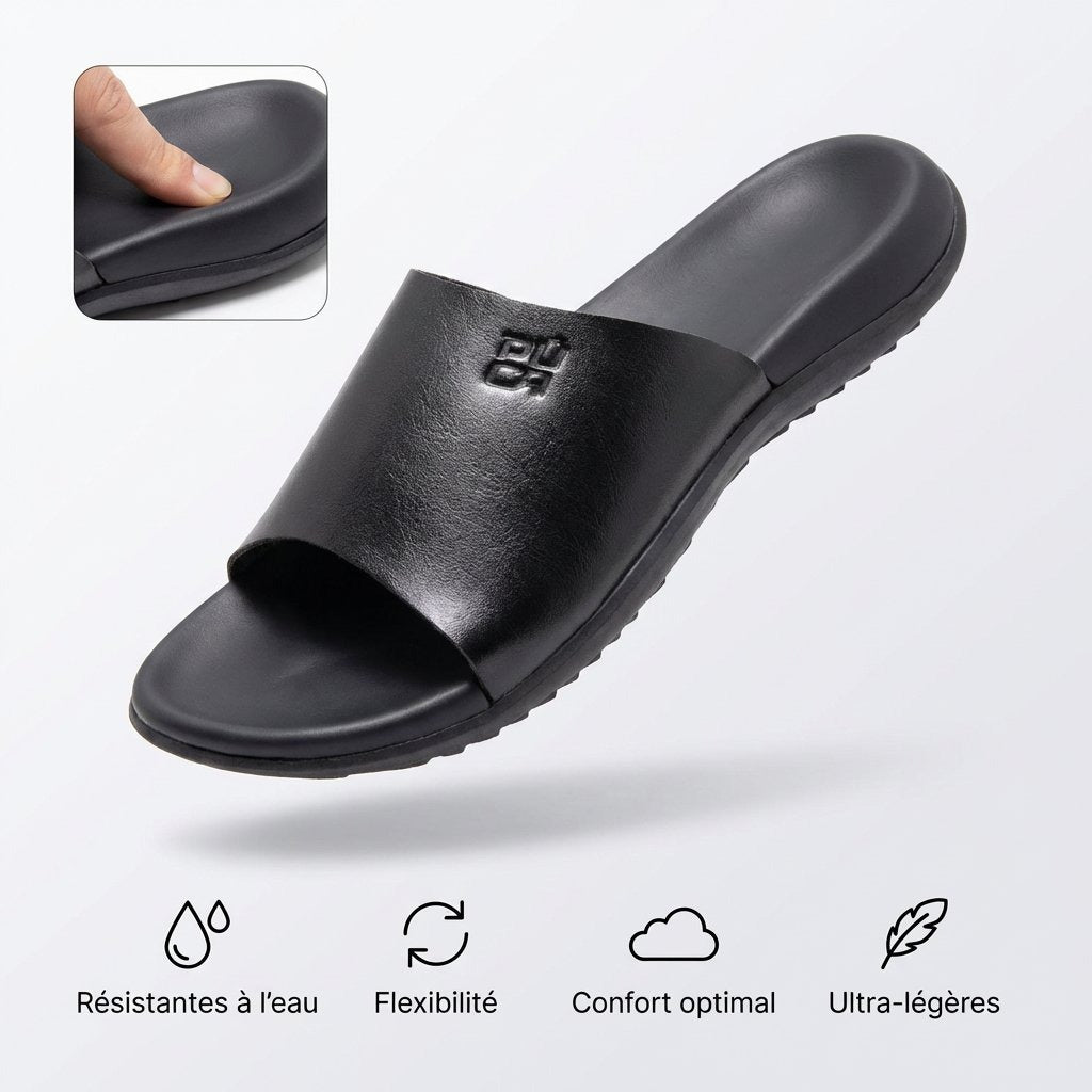 PUCA MEN SPORT SLIPPERS CRATER BLACK - 10933
