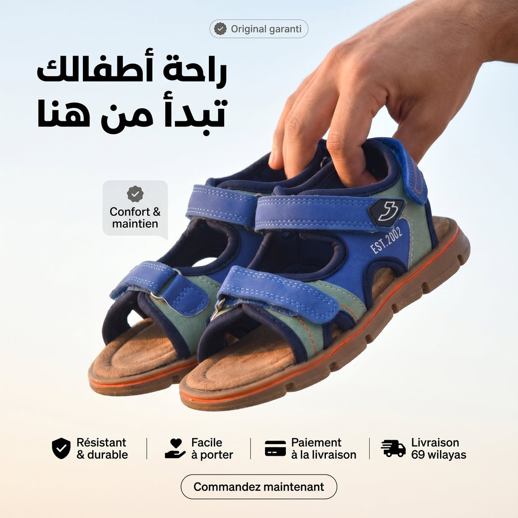 Safety Jogger Sandales Enfant Métallisées - 611352-CBL-MTG