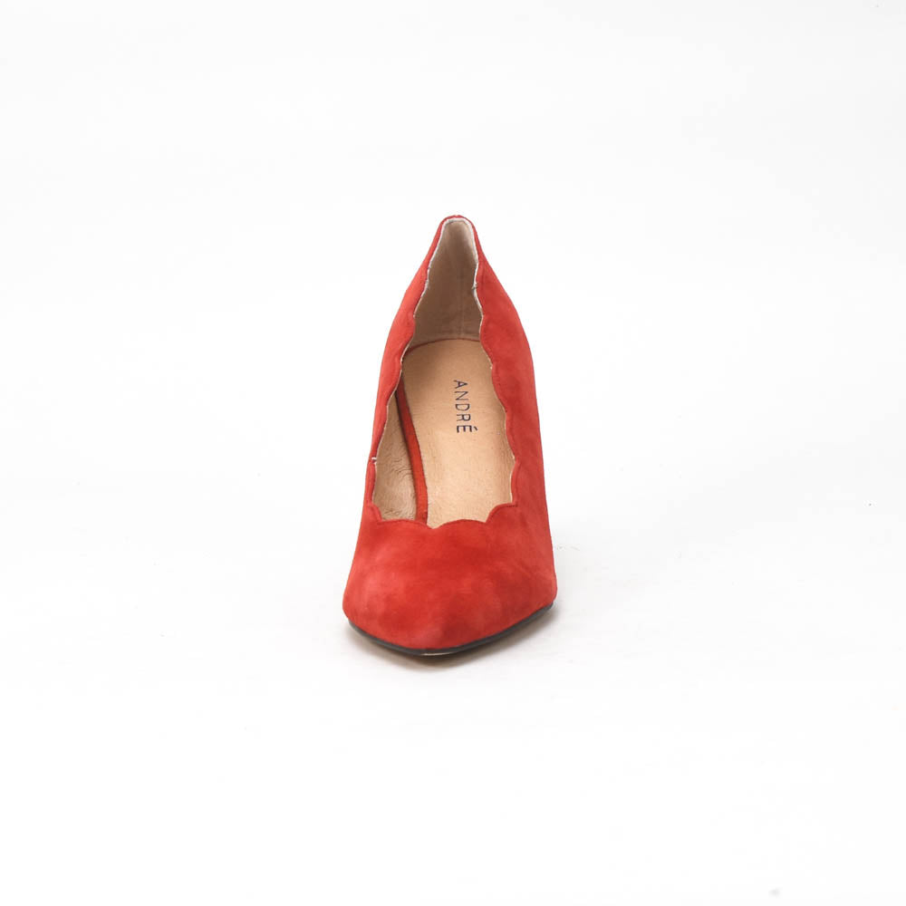 ANDRÉ ESCARPINS FEMME SAPHIR DAIM ORANGE - 52134738408