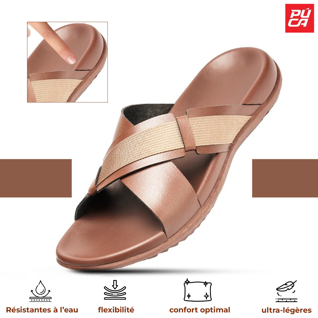PUCA ROYAL SLIDER 02 BROWN - 11241