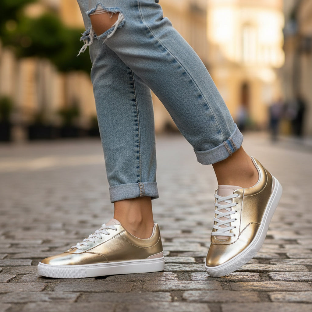 ANDRÉ BASKETS FEMME VIORNE GOLD - 52149870614