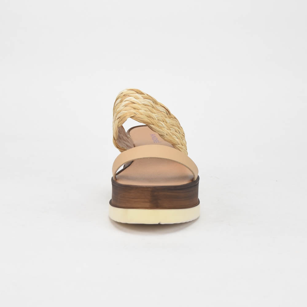 ANDRÉ SABOTS FEMME ROMARINE CUIR BEIGE - 52321686426