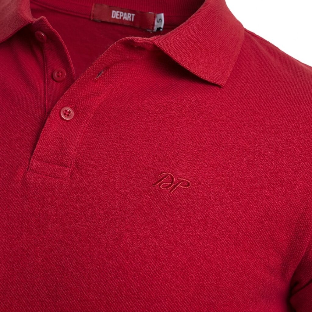 DEPART POLO SHIRT HOMME REGULAR ROUGE 100% COTON - G23-001697-RED