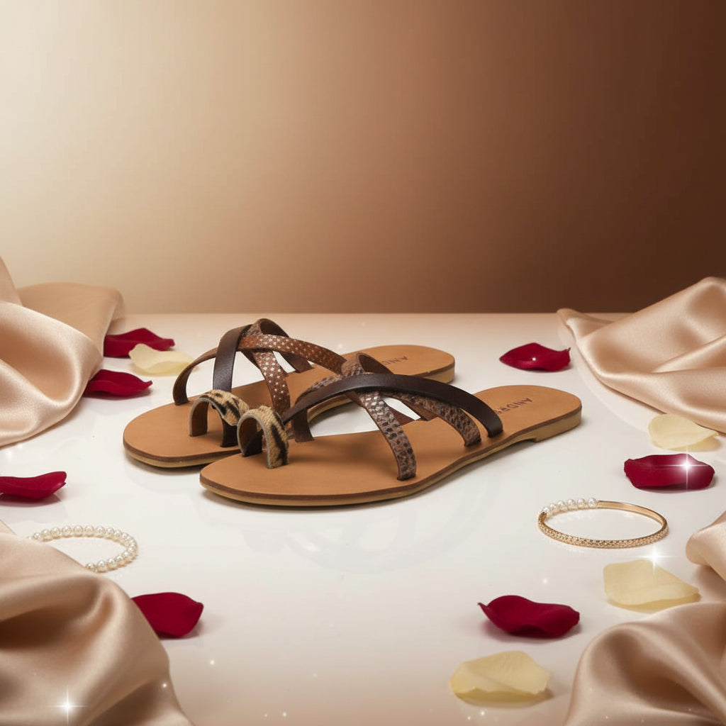 ANDRÉ MULES FEMME RYE MARRON - 52321201425