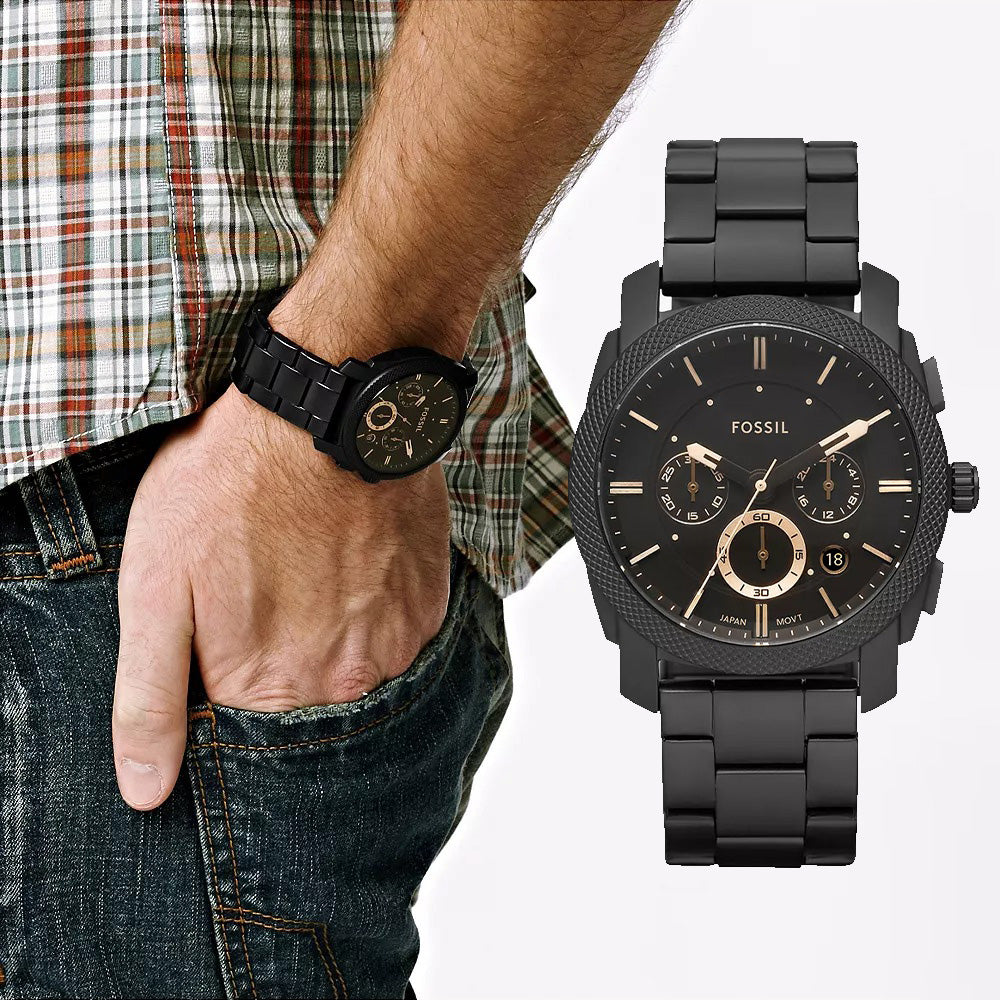 Montre Machine chronographe en acier inoxydable Noir FS4682 - FS4682