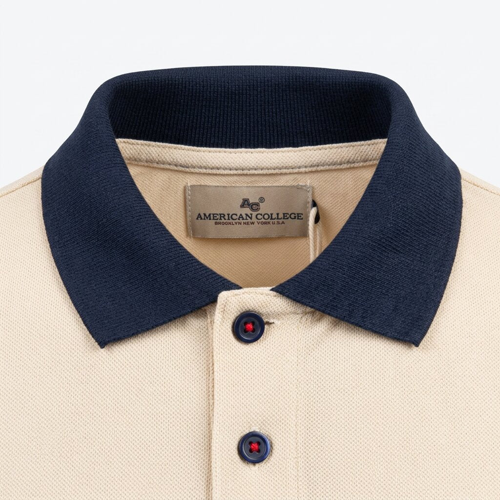 American College t-shirt pour Homme - AC126-BEIGE