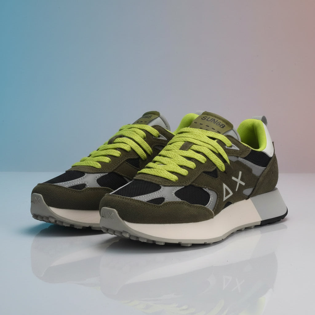 BASKET SUN68-JAKI-OUTDOOR-19-MILITAIRE - Z35115-19