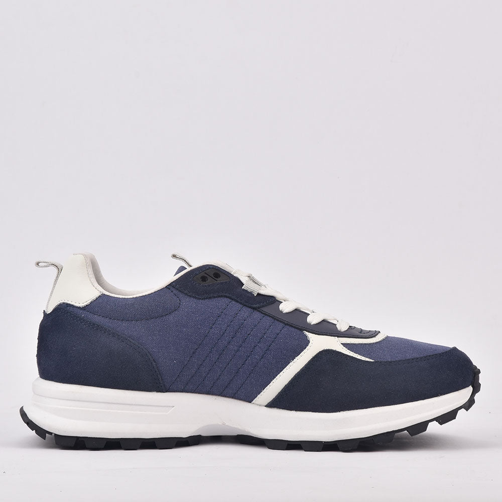 LA MARTINA SCARPA UOMO CAMOSCIO TEX FABRIC BLU - LFM231-010-4360