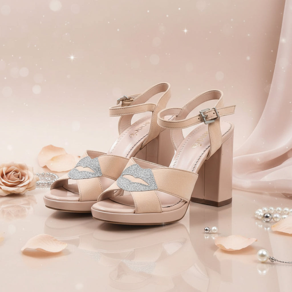 ANDRÉ SANDALES FEMME CUIR NUDE - 52314639087