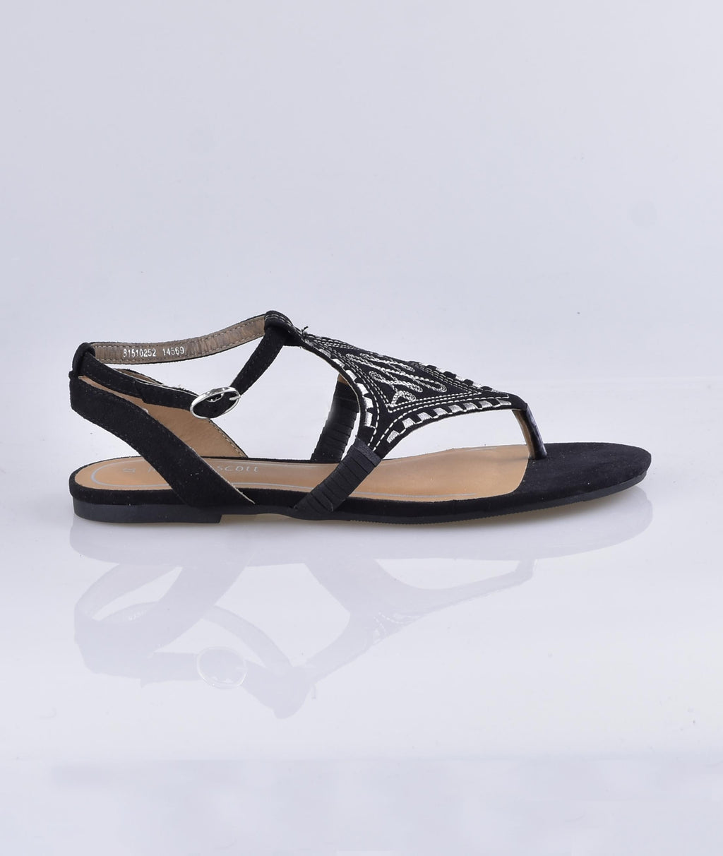 Sandale femme Merry Scott noire et argent 81510252s - 1263
