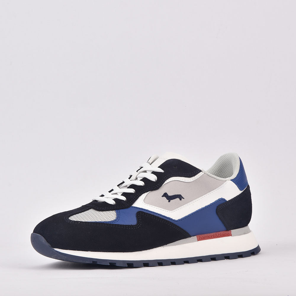 HARMONT AND BLAINE SCARPA UOMO CALF BLU GRIGIO - EFM231-070-6210