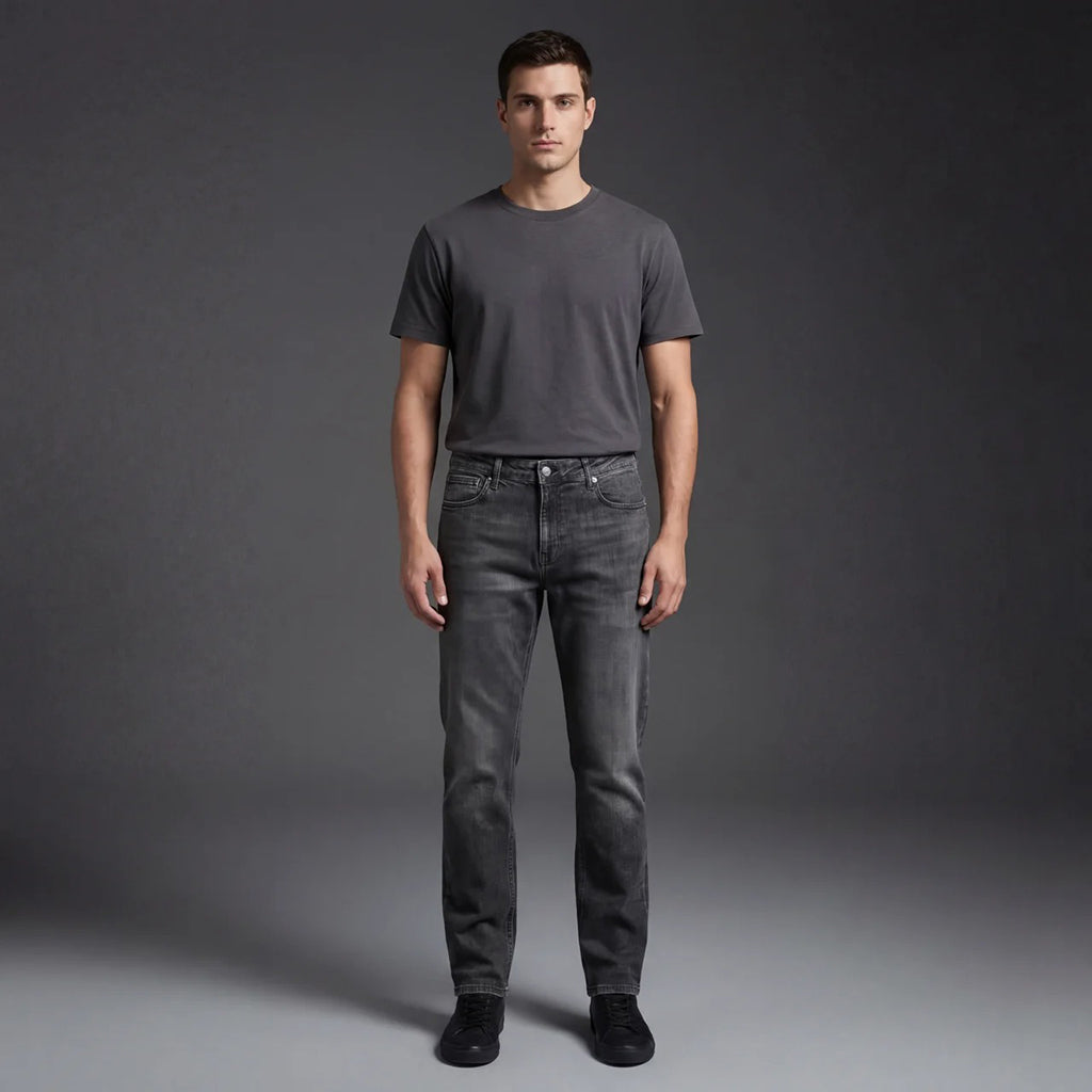 DEPART PANTALON JEAN REGULAR HOMME GRIS - G20-000595-BLACK