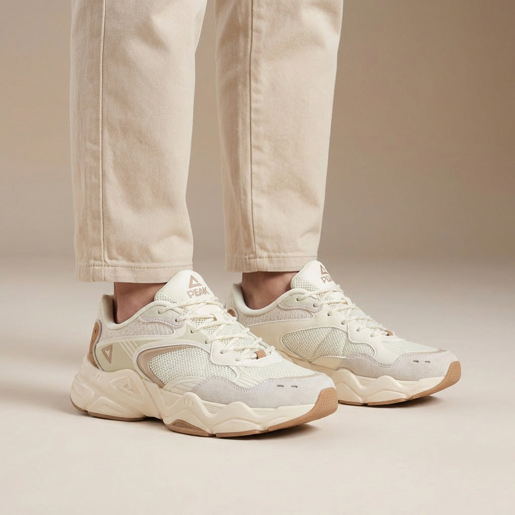 Peak Taichi Sports Shoes Canvas White/Grey - ET34147E-Z490