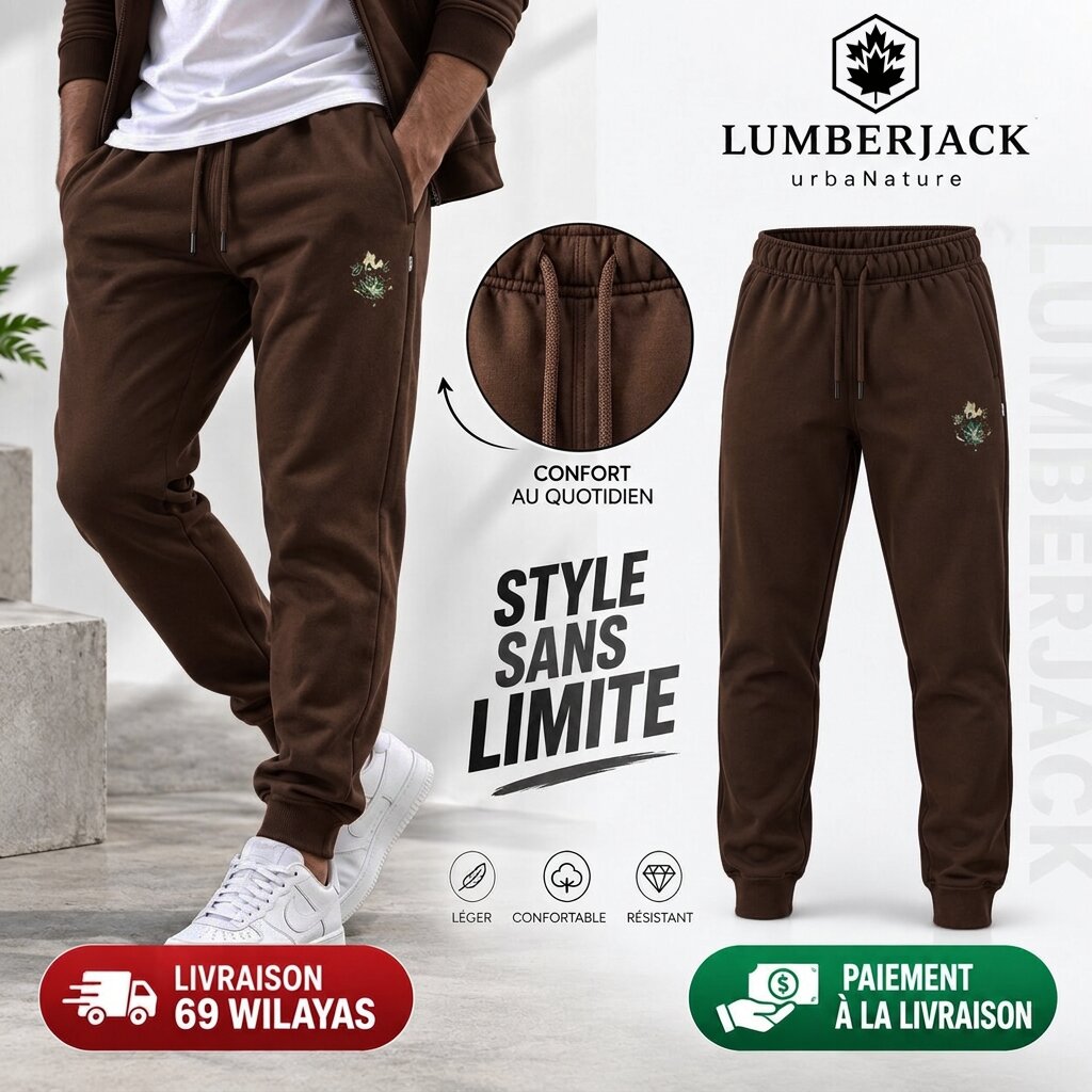 LUMBERJACK PANTALON JOGGING - LBJ-00302-BRN