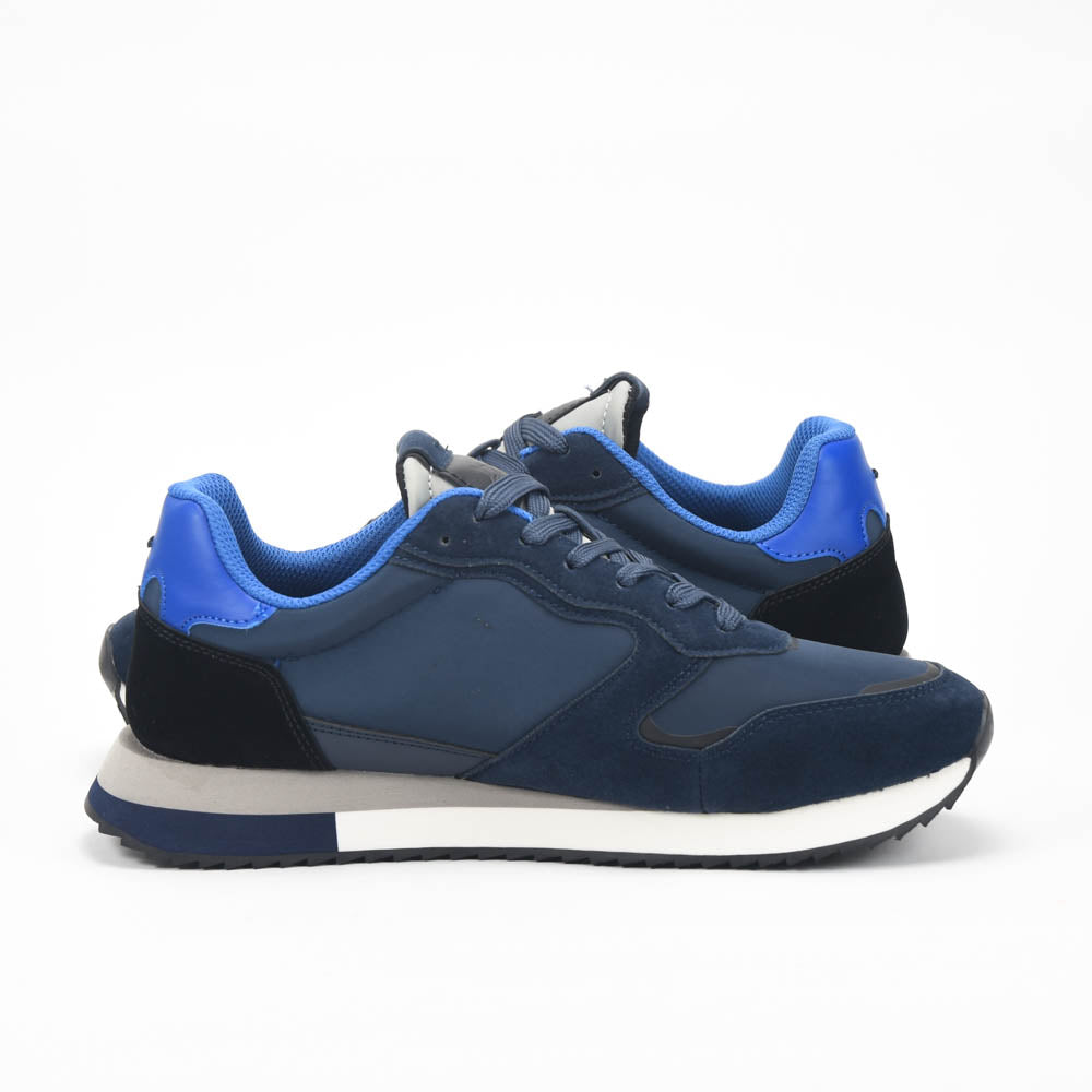 La Martina Low Sneakers Blue Leather - LFM252.041.A70.A6