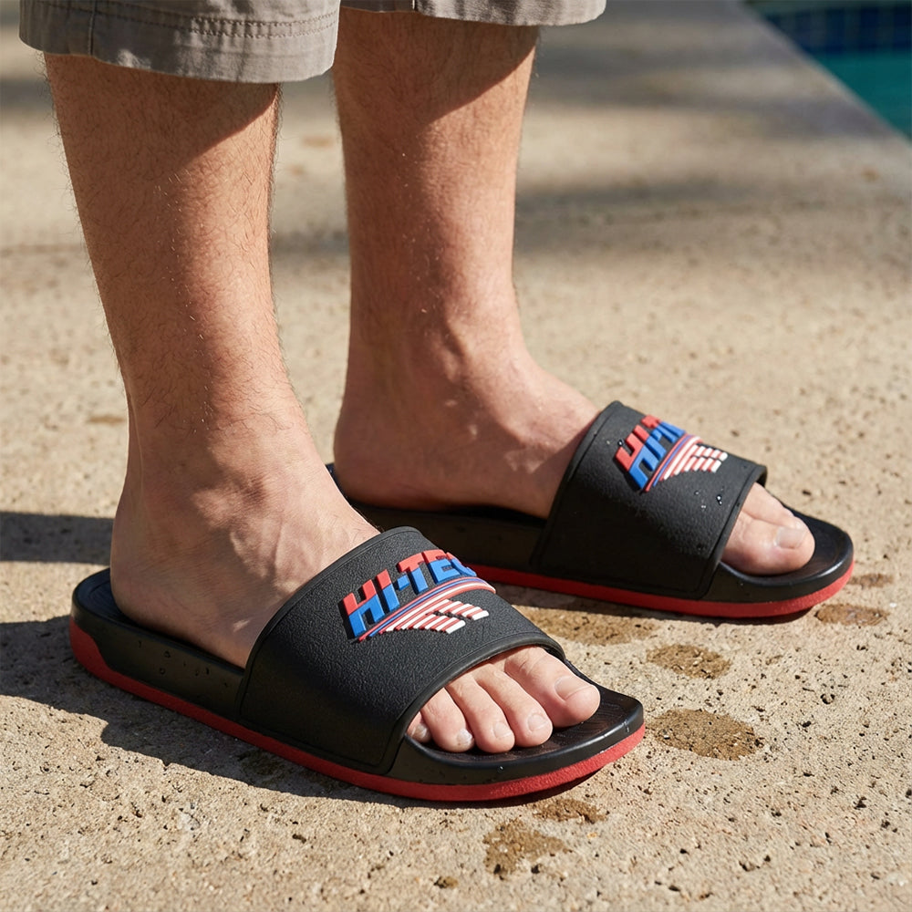 HI TEC HERITAGE SLIDE BLACK RED BLUE - L014798