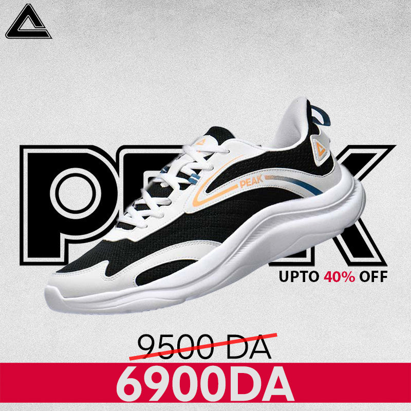 PEAK WALKING SHOES - E233657J WHITE/BLACK