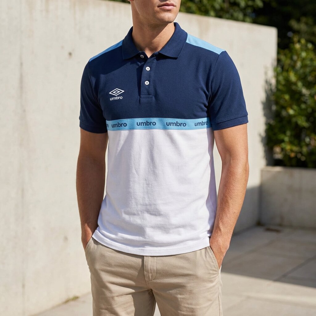 UMBRO POLOS ORIGINAL HOMME BLEU COTON - UAA241M013-020