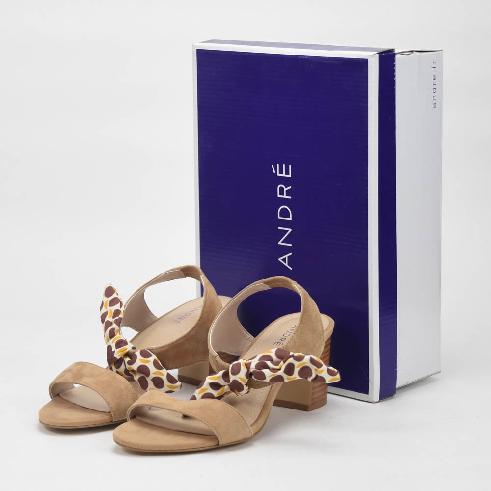 ANDRÉ SANDALES FEMME SUPENS DAIM BEIGE - 52314637450