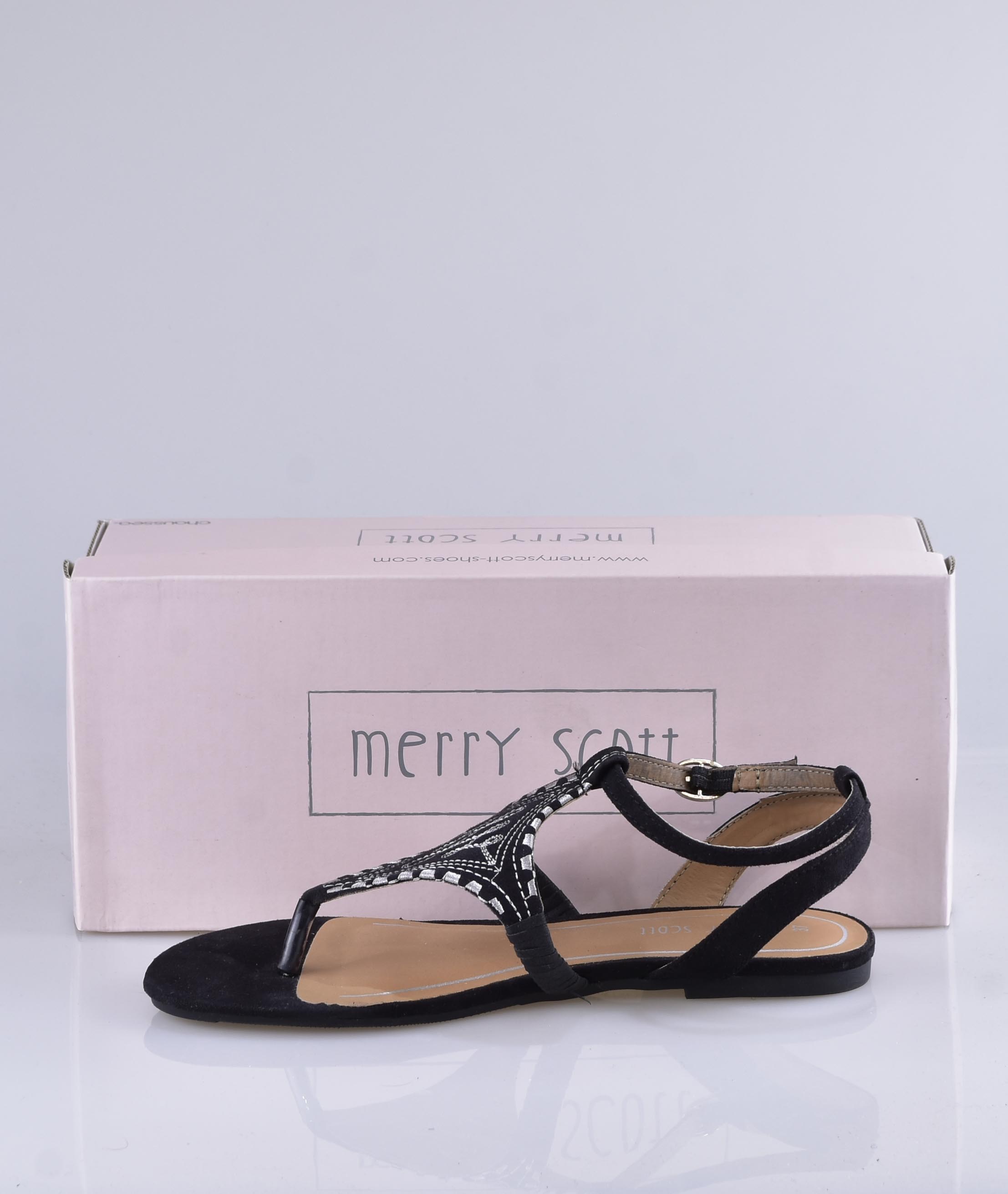 Sandale femme Merry Scott noire et argent 81510252s - 1263