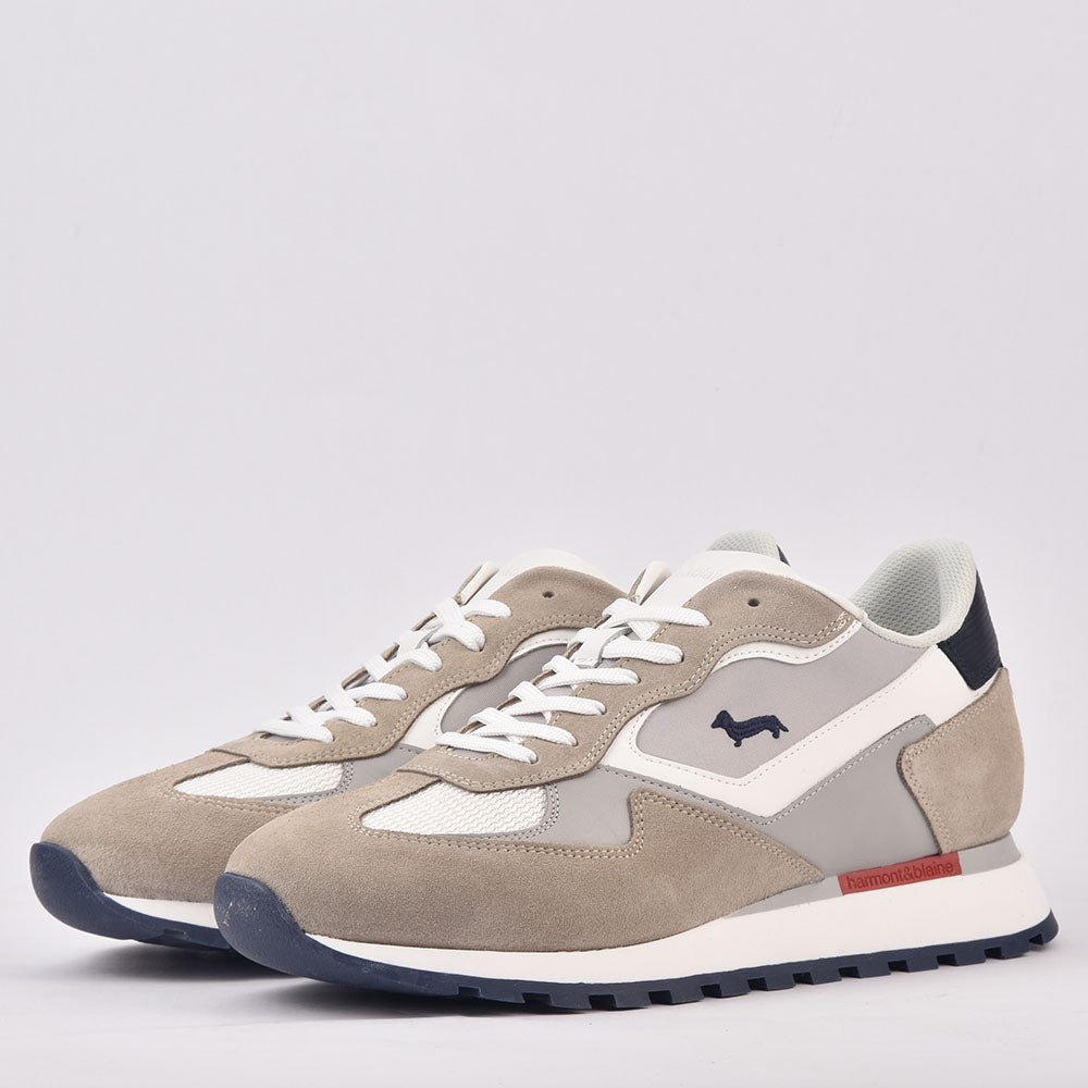HARMONT AND BLAINE SCARPA UOMO CALF   BEIGE  BIANCO - EFM231-070-6150