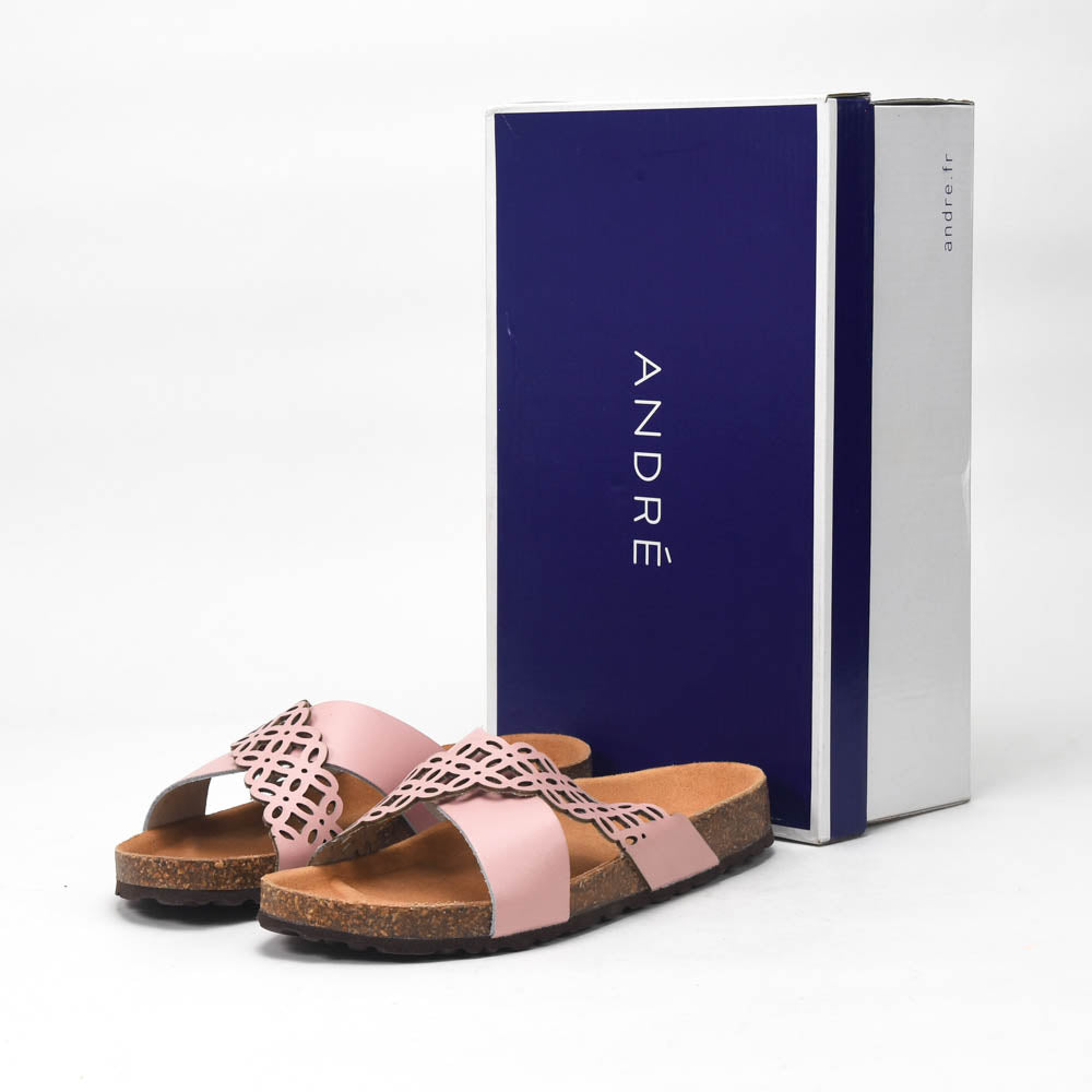 ANDRÉ MULES FEMME ROULADE ROSE - 52321902435
