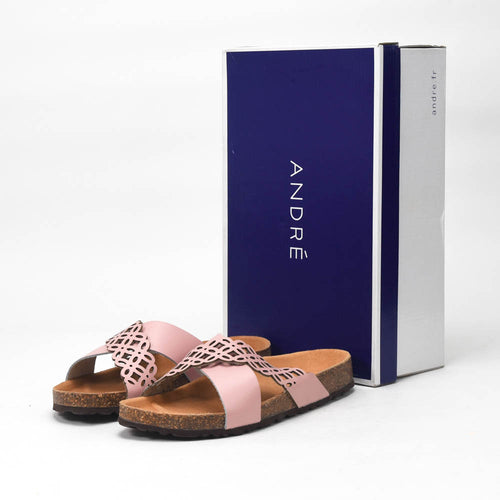 ANDRÉ MULES FEMME ROULADE ROSE - 52321902435
