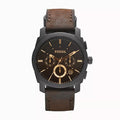 Montre FOSSIL Machine chronographe en cuir Brun - FS4656