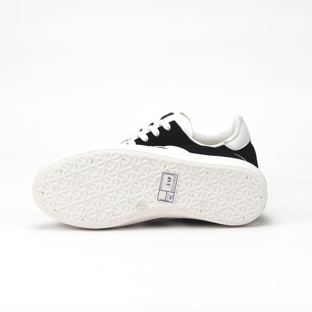 ANDRÉ BASKETS FEMME SPRINTER DAIM NOIR BLANC - 52149132400