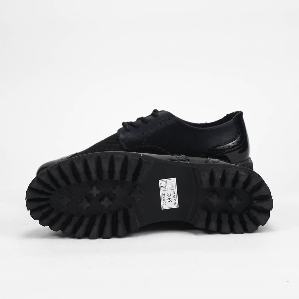 ANDRÉ DERBY FEMME COREANE CUIR NOIR - 52125174415