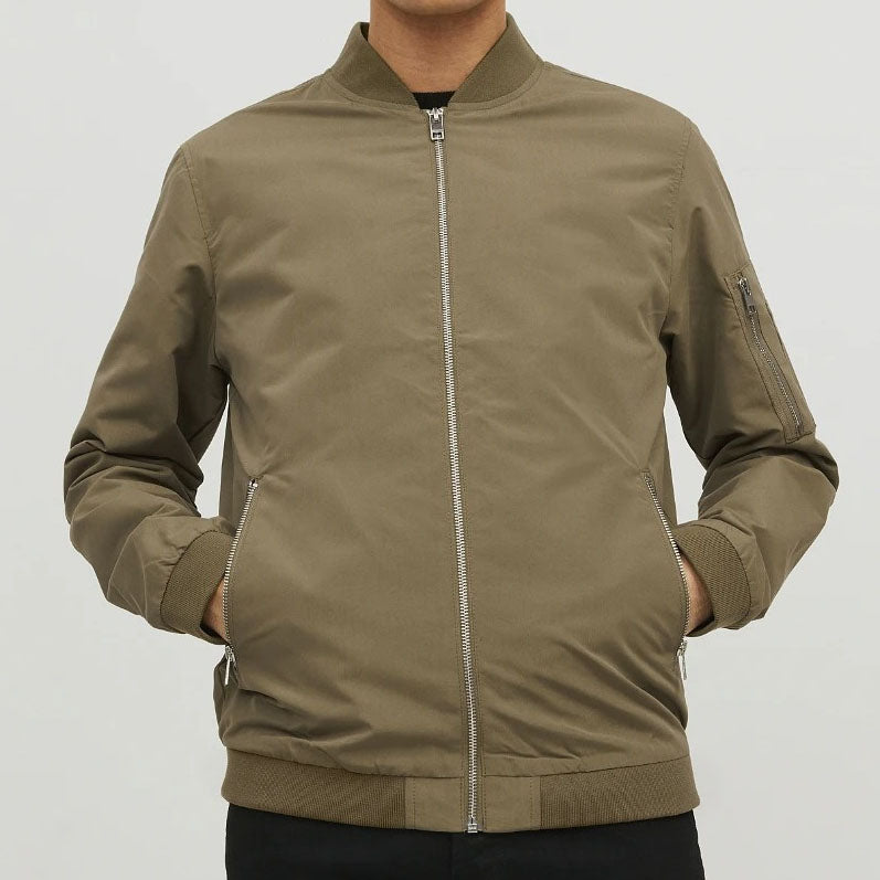 JACK & JONES BOMBER JOMER BOMBER KHAKI - 12165203/12-2023-SWX VERT