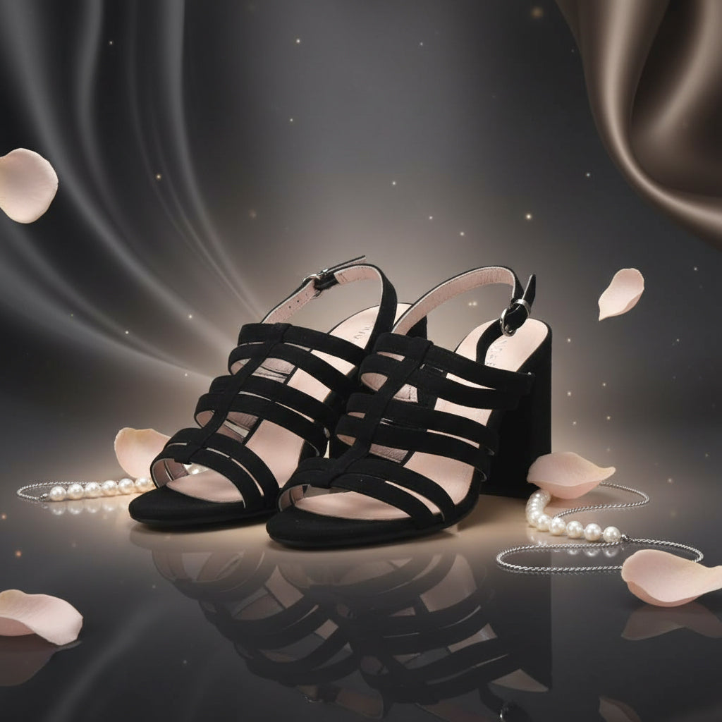 ANDRÉ SANDALES FEMME CAPUCINE DAIM NOIR - 52314188403